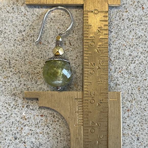 Beth Orduna Peridot Sterling Silver Drop Earrings - Picture 5 of 5